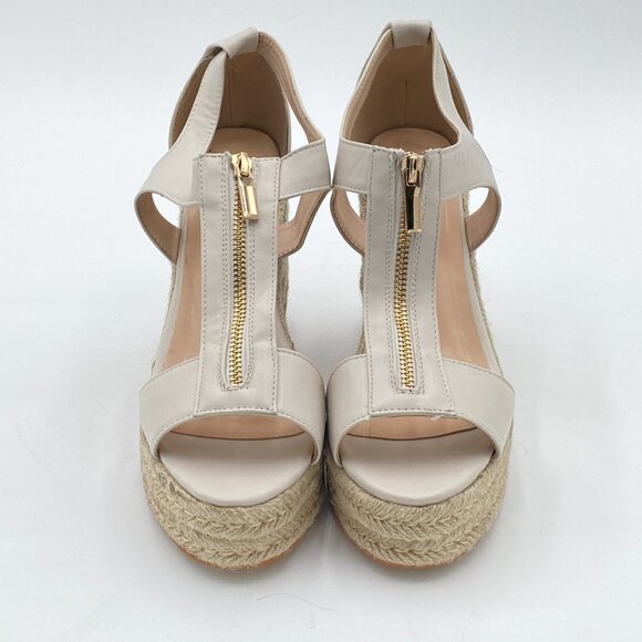 FOWT Espadrille Wedge Sandals Platform Open Toe High Heels Hollow Cut Zipper Dr - Picture 2 of 7